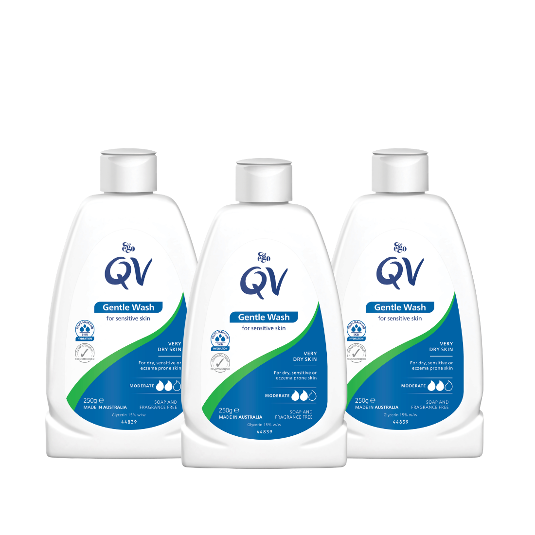 QV Gentle Wash 250ml Triple Pack