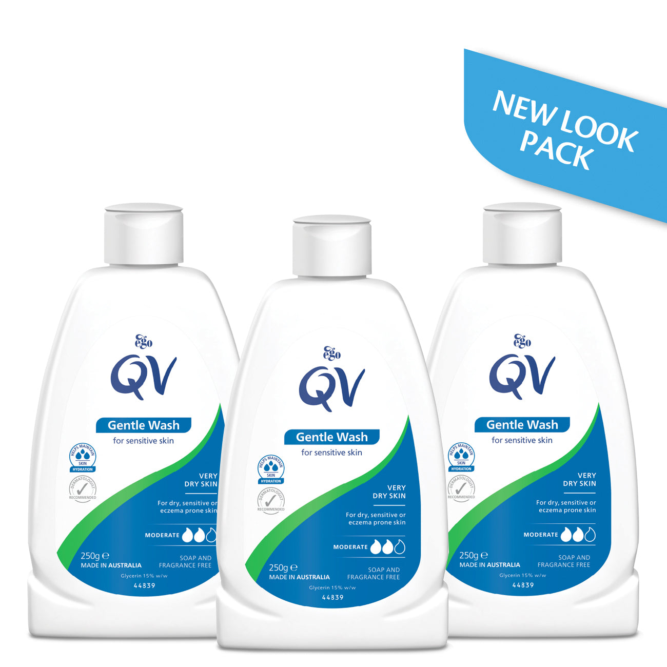 QV Gentle Wash 250ml Triple Pack